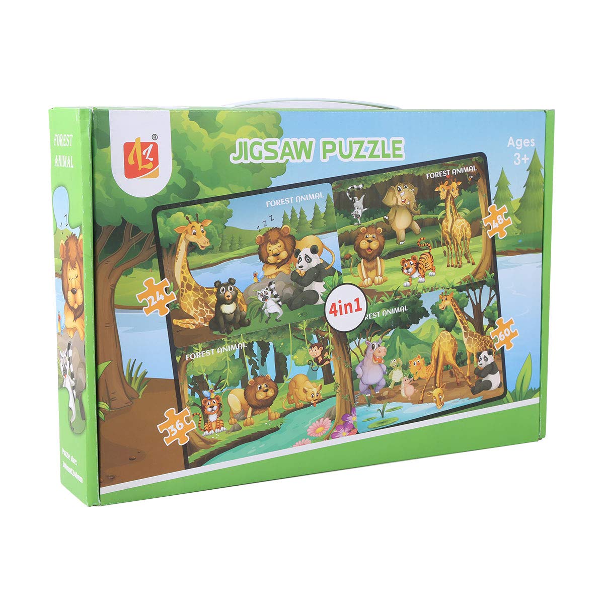 Unique Shape Jugroupe 4 In 1 Dinosaur Jigsaw Puzzles For Kids Ages 4 8 Preschool Puzzles Set For Children 24 36 48 60 Pieces Animal Learning Educational Puzzles Toys Great Gift For Boys