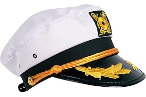 Kangaroo Captain Hat, Yacht Captain Hat, Captains Hat Men & Women, Sailor Hats Adult, Stylish Boat Captain Hat, Embroidered Navy Sailor Yacht Captains Hat for Men, Women & Kids, Costume Hat Accessory