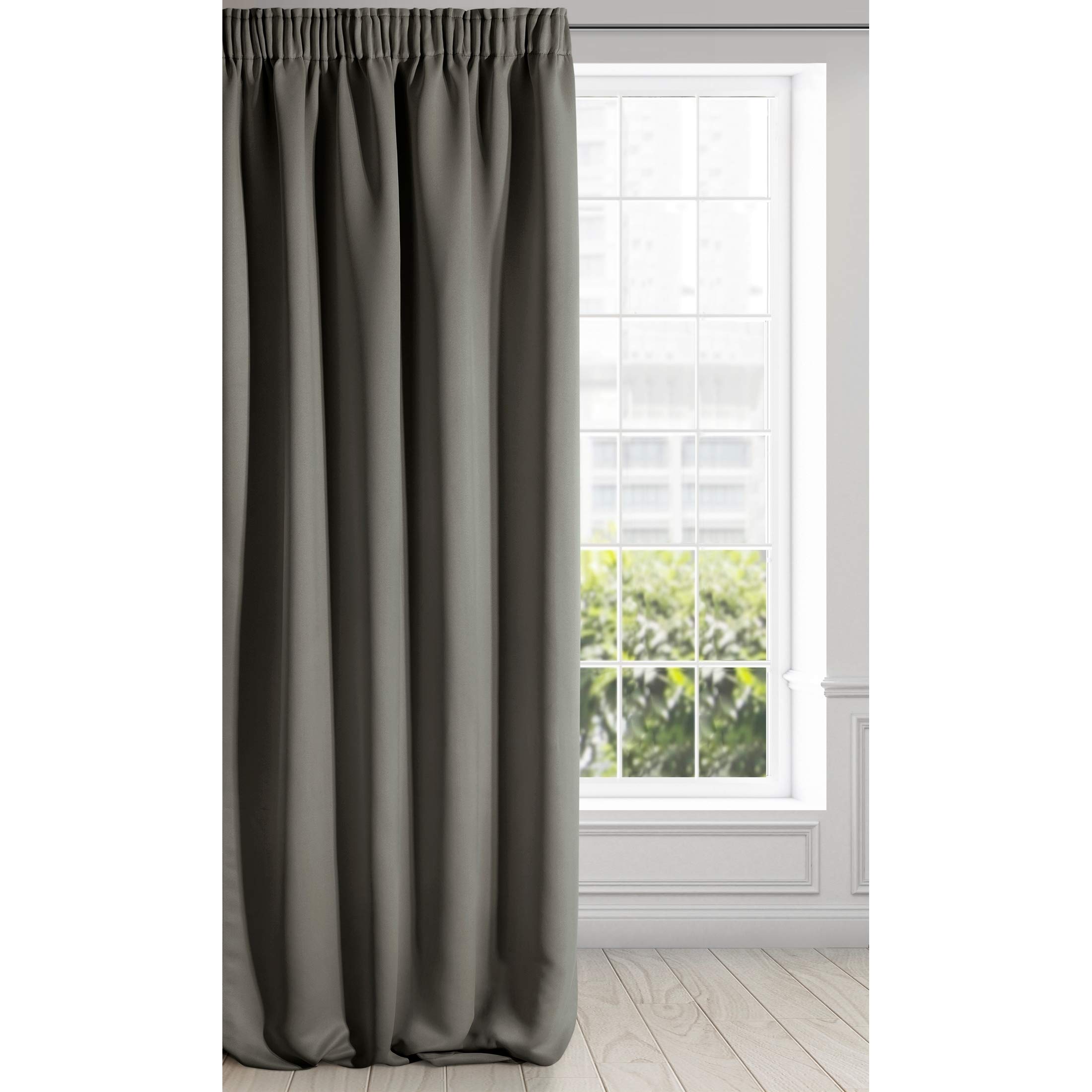Eurofirany LOGAN curtain opaque, blackout, satin blackout curtain with curling tape - 1 pc Elegant, Sleek, Monochrome, Living Room, Bedroom