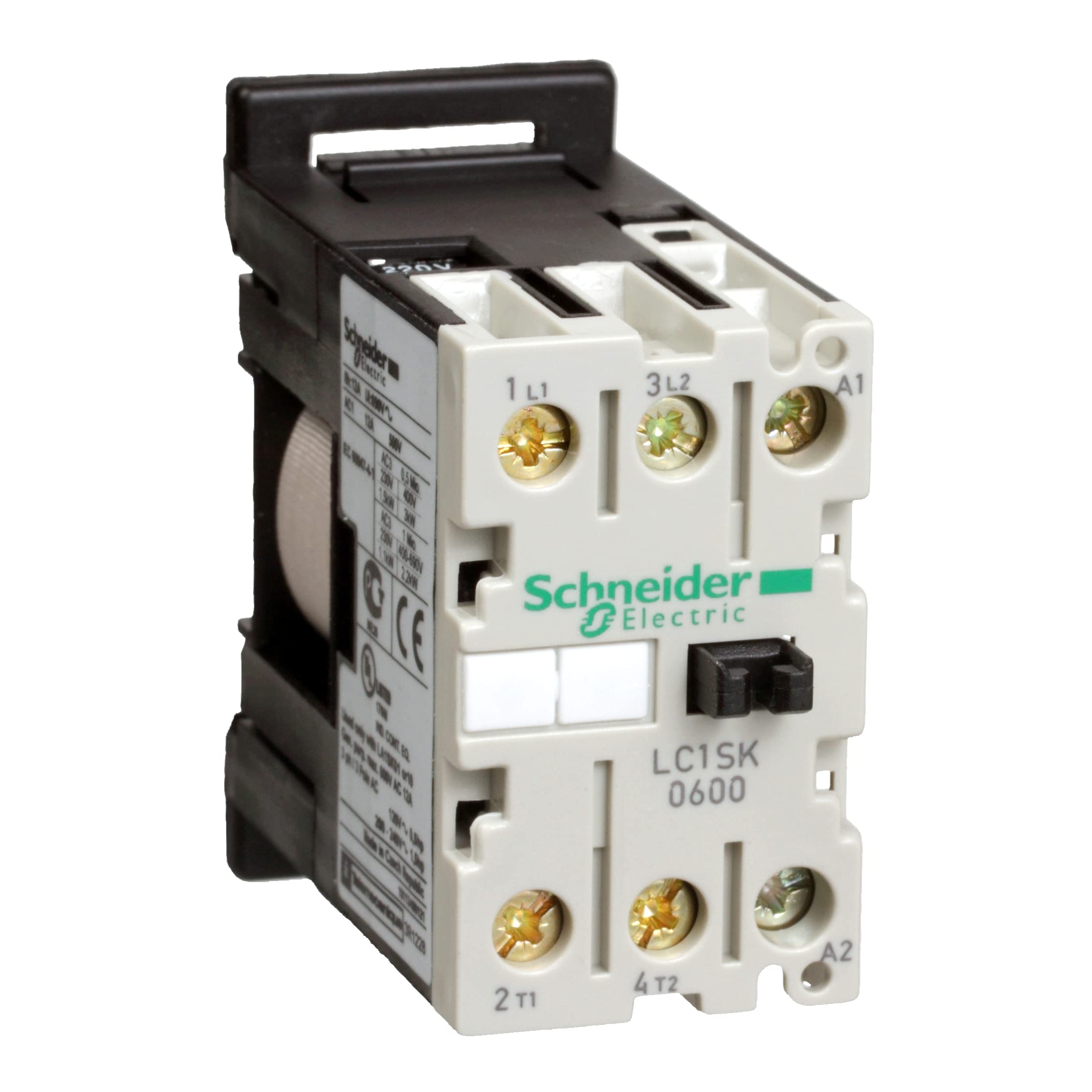 Schneider Electric, TeSys SK mini contactor - 2P (2 NO) - AC-3-690 V 6 A - 24 V AC coil, LC1SK0600B7