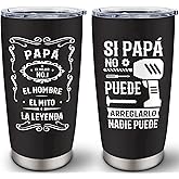 Louasedh Regalos Para Papa, Regalos Para Papá En EspañOl, Mexican Dad Christmas Gifts, El Mejor Papa Del, Gifts for Dad Spanish, Papá Tumbler 20 Oz