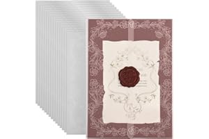 MIIOO Floral Vellum Jackets for 5x7 Invitations,50 Pack Vellum Paper Prefolded Invitation Sleeves,Wedding,Baby Shower DIY Accessories-Vine Arch