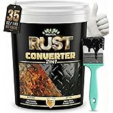2 in 1 Rust Converter &amp; Metal Primer, 35 oz Black Rust Reformer Paint for Metal, Trailer, Truck Frame, Car Chassis, Ultra Rust Encapsulator &amp; Inhibitor, Heat Resistance Rust Neutralizer &amp; Conversion