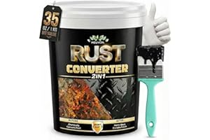 MEUVCOL 2 in 1 Rust Converter & Metal Primer, 35 oz Black Rust Reformer Paint for Metal, Trailer, Truck Frame, Car Chassis, Ultra Rust Encapsulator & Inhibitor, Heat Resistance Rust Neutralizer & Conversion