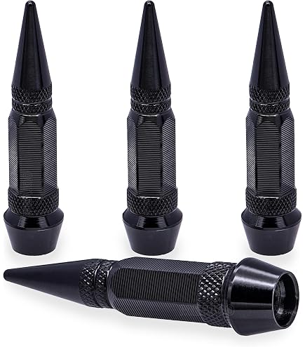 thumbnail image 2 of Riley Express Oil Slick Spike Tire Valve Stem Caps - Set Of 4 - Universal Fit 2 of 5