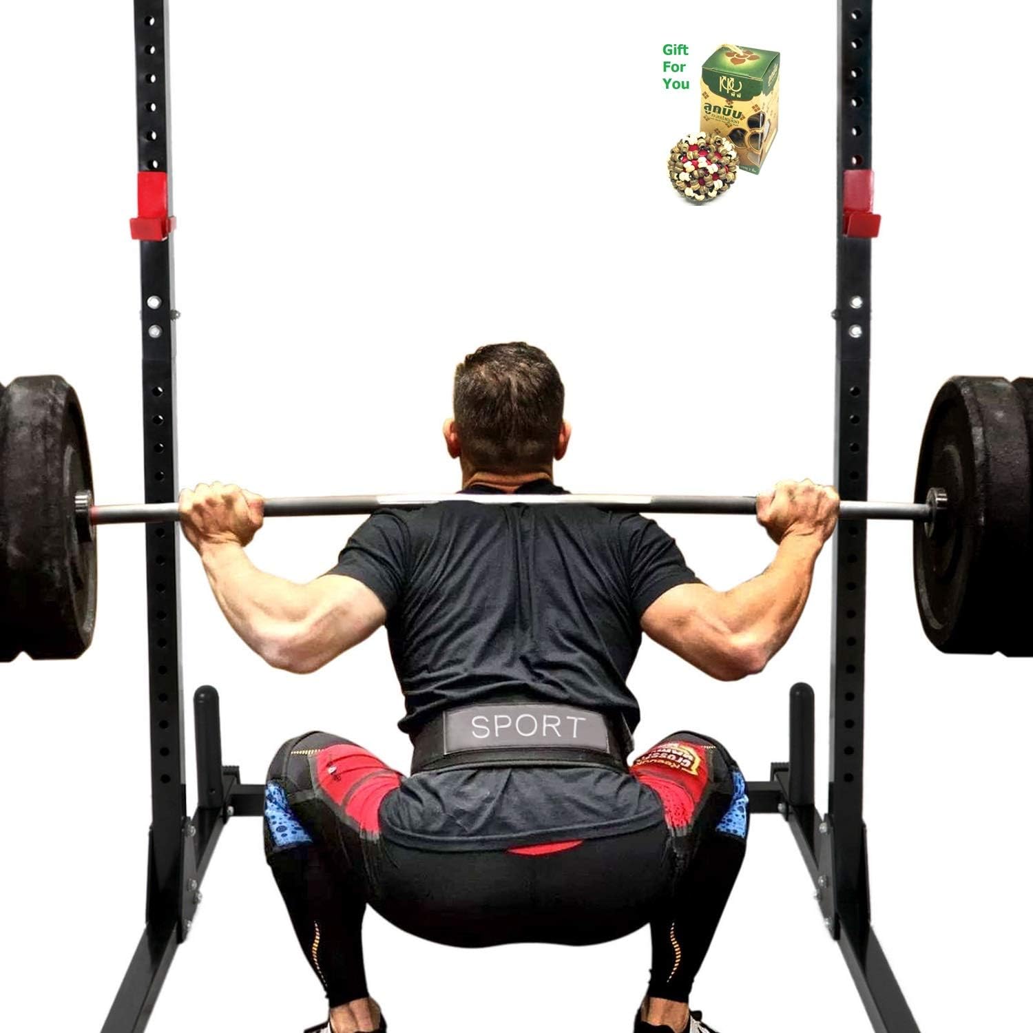 SpiritOne Power Rack Pull Chin-Up Workout Bars Squat Lift Strength Training 550LBs MAX Gift Coconut Shell Massage Ball