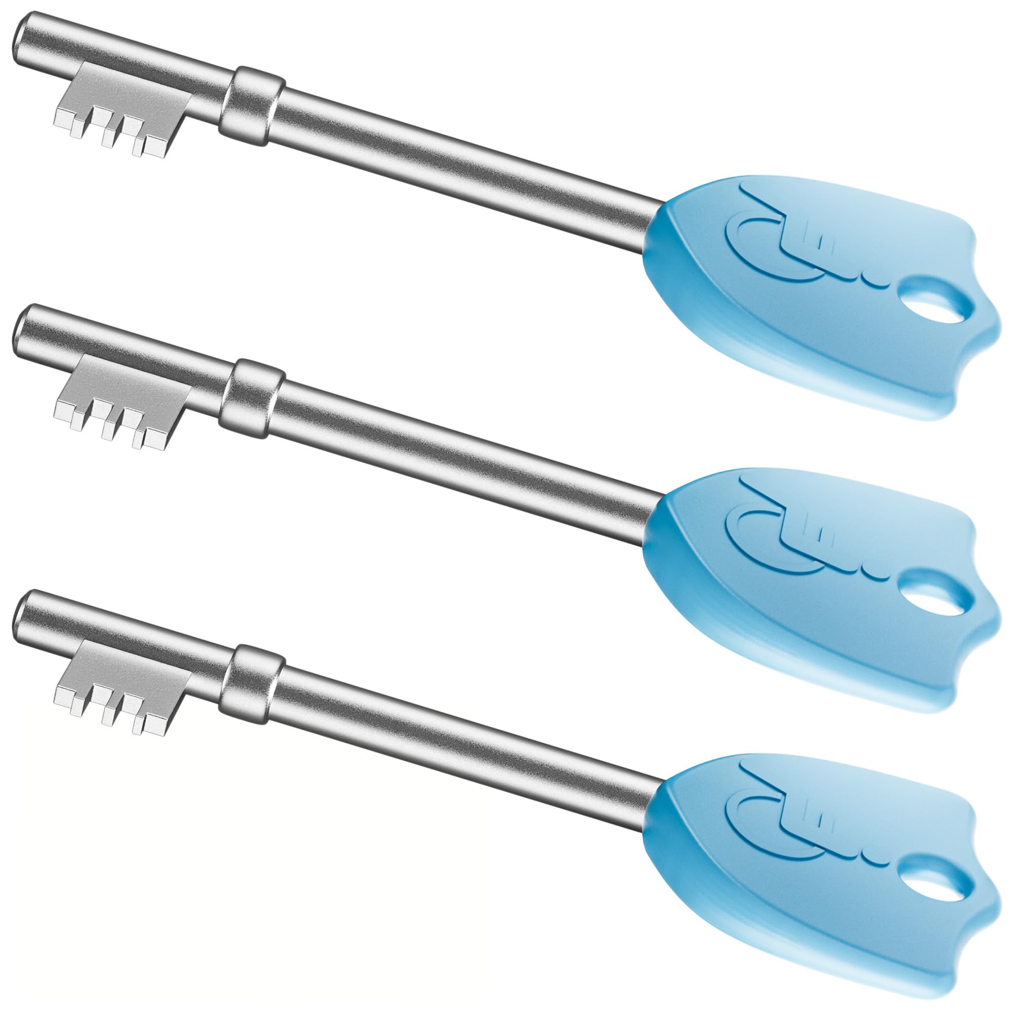 Radar Key for Disabled Toilets UK-Pack of 3, Made of Durable Steel with a Sleek Silver Finish