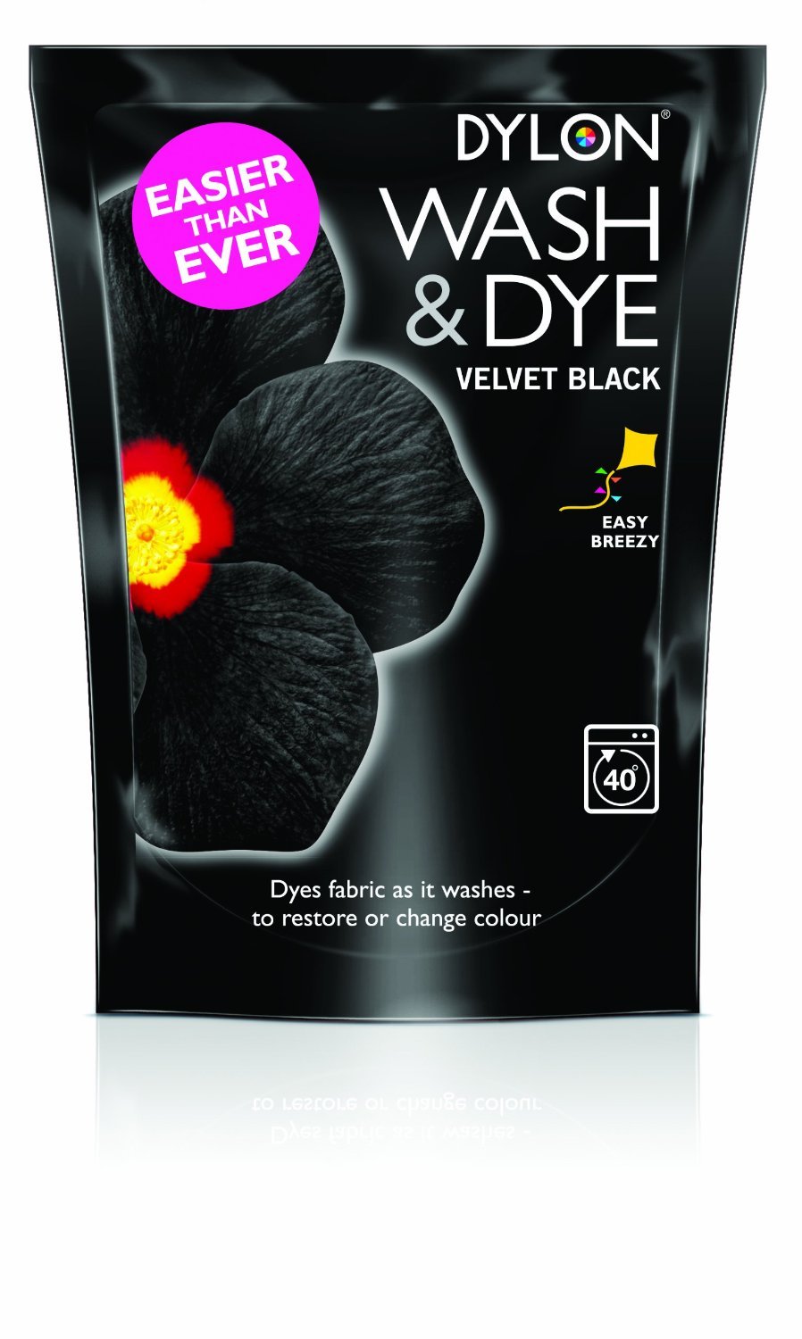 Dylon Wash & Dye Velvet Black 350g Fabric Clothes Machine Dye Easy