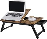 SONGMICS Bed Laptop Table with Adjustable Tilt 15.6 In Bamboo Desk LLD105B01 view 7