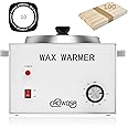 Large Single Wax Warmer Professional 3L Electric Wax Heater Machine Hold 5.5 Lbs Wax for Hair Removal, Large Wax Pot Paraffin Facial Skin Body SPA Salon Equipment with 100 Wax Sticks