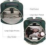 LOVEVOOK 17.3 Inch Laptop Backpack Women USB Port Water Resistant Deepgreen view 4