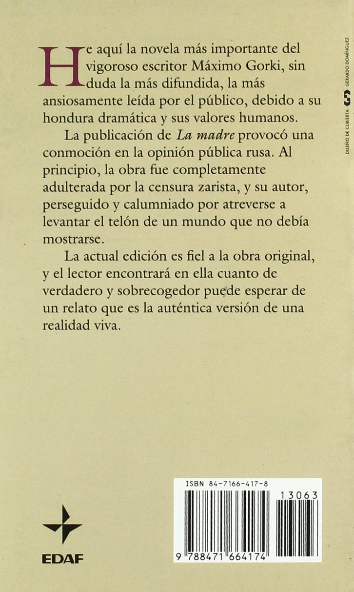 La Madre Maximo Gorki Gorki Maximo 9788471664174 Amazon Com Books
