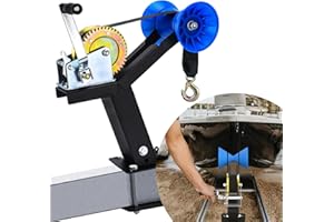 DITKOK Up/Down Adjustable Boat Trailer Winch Post with Towing Winch, Winch Stand with Roller for 3" to 4" W x 4" H Trailer Tongue, Boat Trailer Winch Stand for Speedboats, Fishing Boats & Motorboats