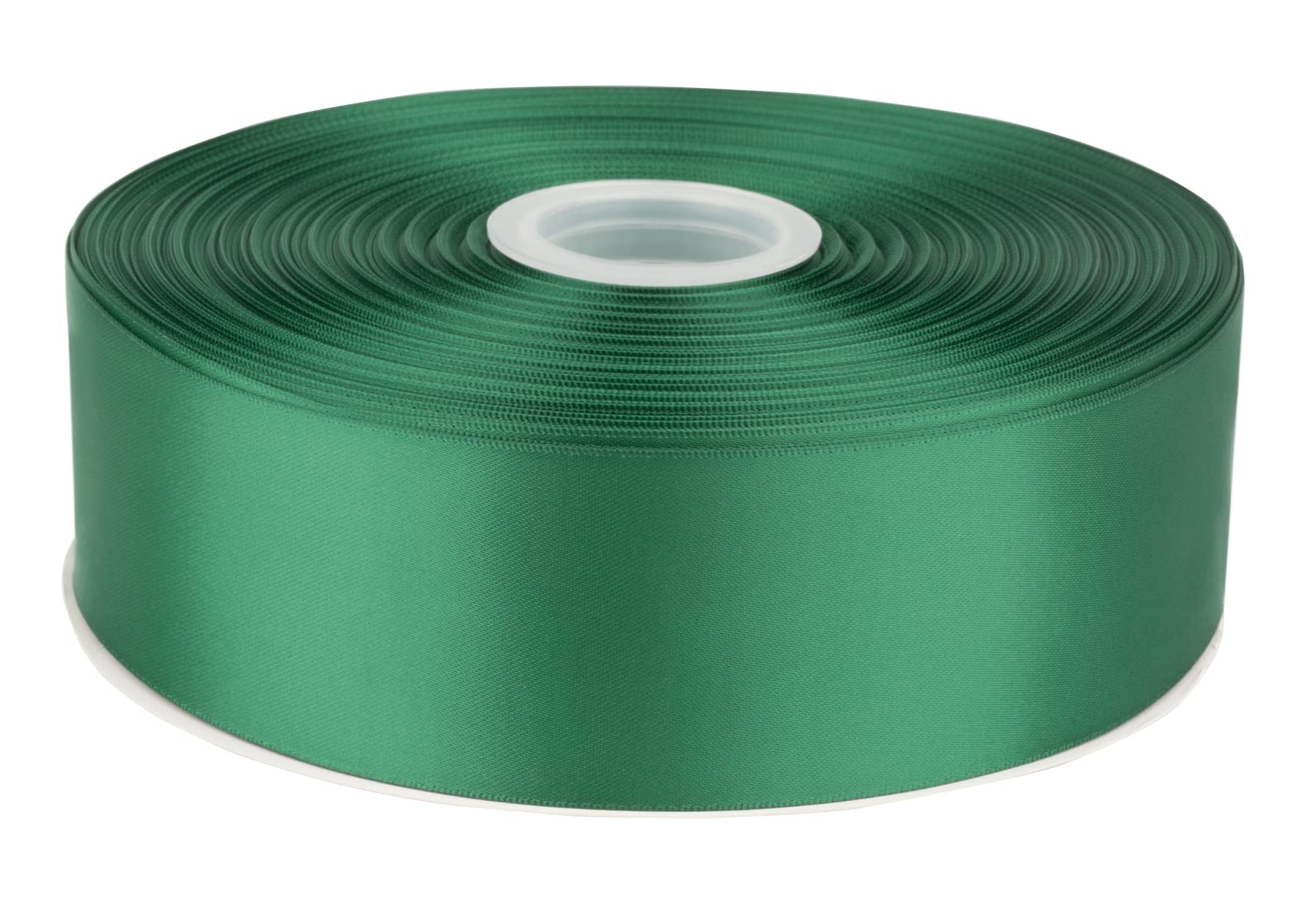 Fondersy 91 Meters Forest Green Double Faced Satin Ribbon - 50mm Width for Wedding, Gift Wrapping, Floral Arrangement and Crafts