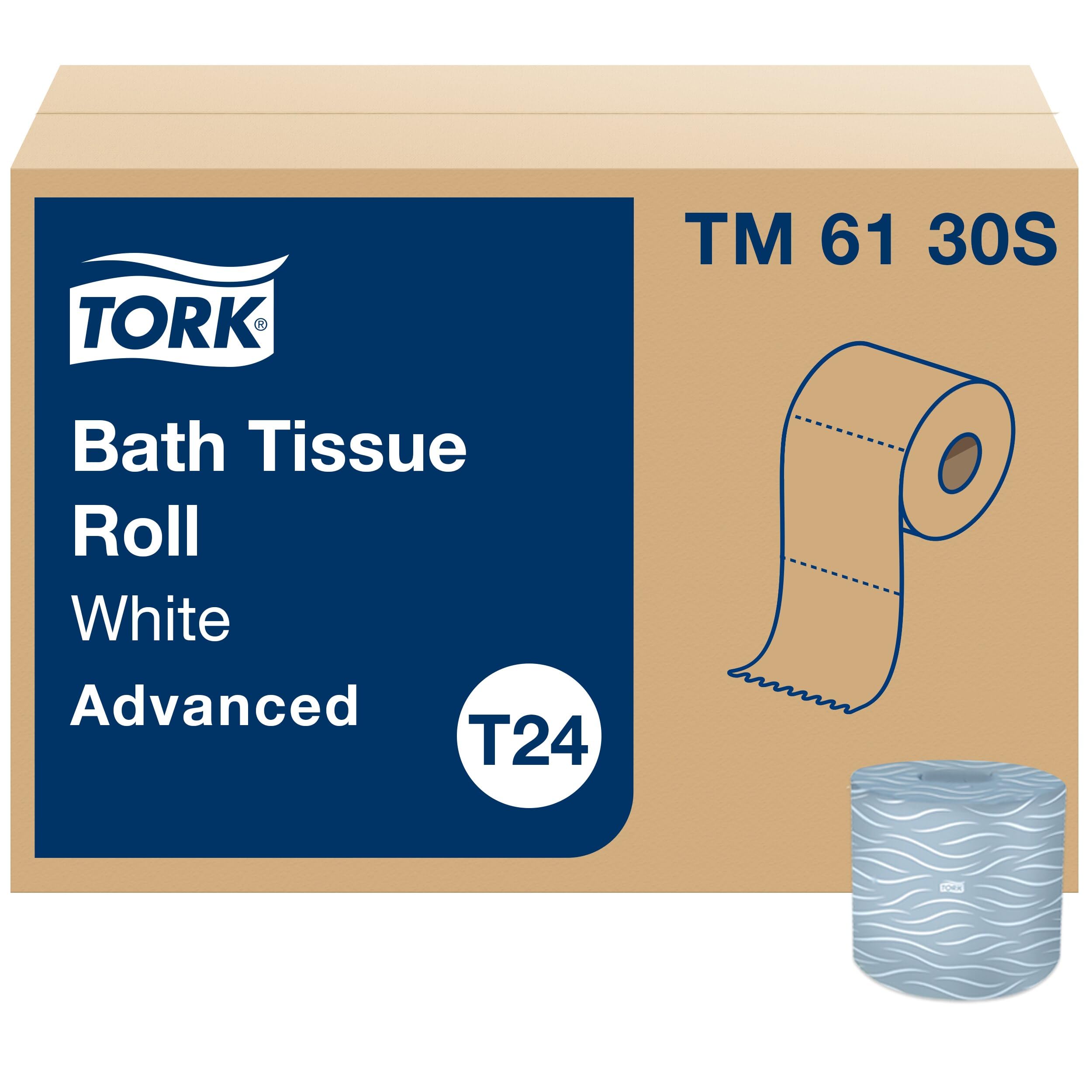 Photo 1 of Tork Bath Tissue Roll Advanced 2-ply For everyday use at home Biodegradable 4x3.75", 500 sheets/roll, 48 rolls/case