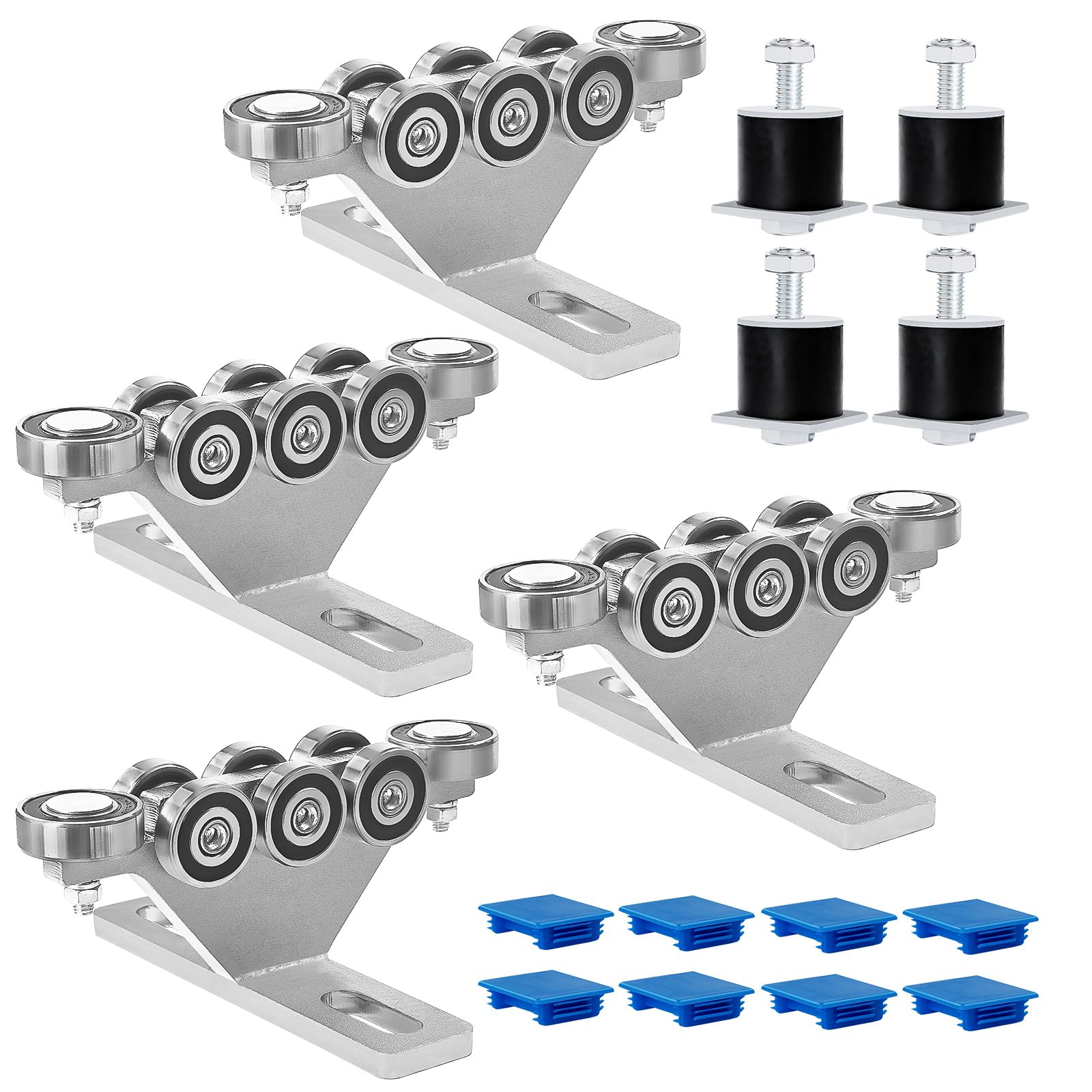 Photo 1 of LookFox 6+2 Wheel Unistrut Trolley with Limiter, Hoist Trolley Kit for Electric Hoist, Anti-Lock & Anti-Fall, for All 1-5/8" Wide or Taller Strut Channel, for Garage/Workshop Silent Systems (4pack)