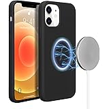 MIAODAM Magnetic Case Compatible with iPhone 12 Mini Case, 5.4 Inch Protective Case with Built-in Magnetic Circle, Liquid Sil
