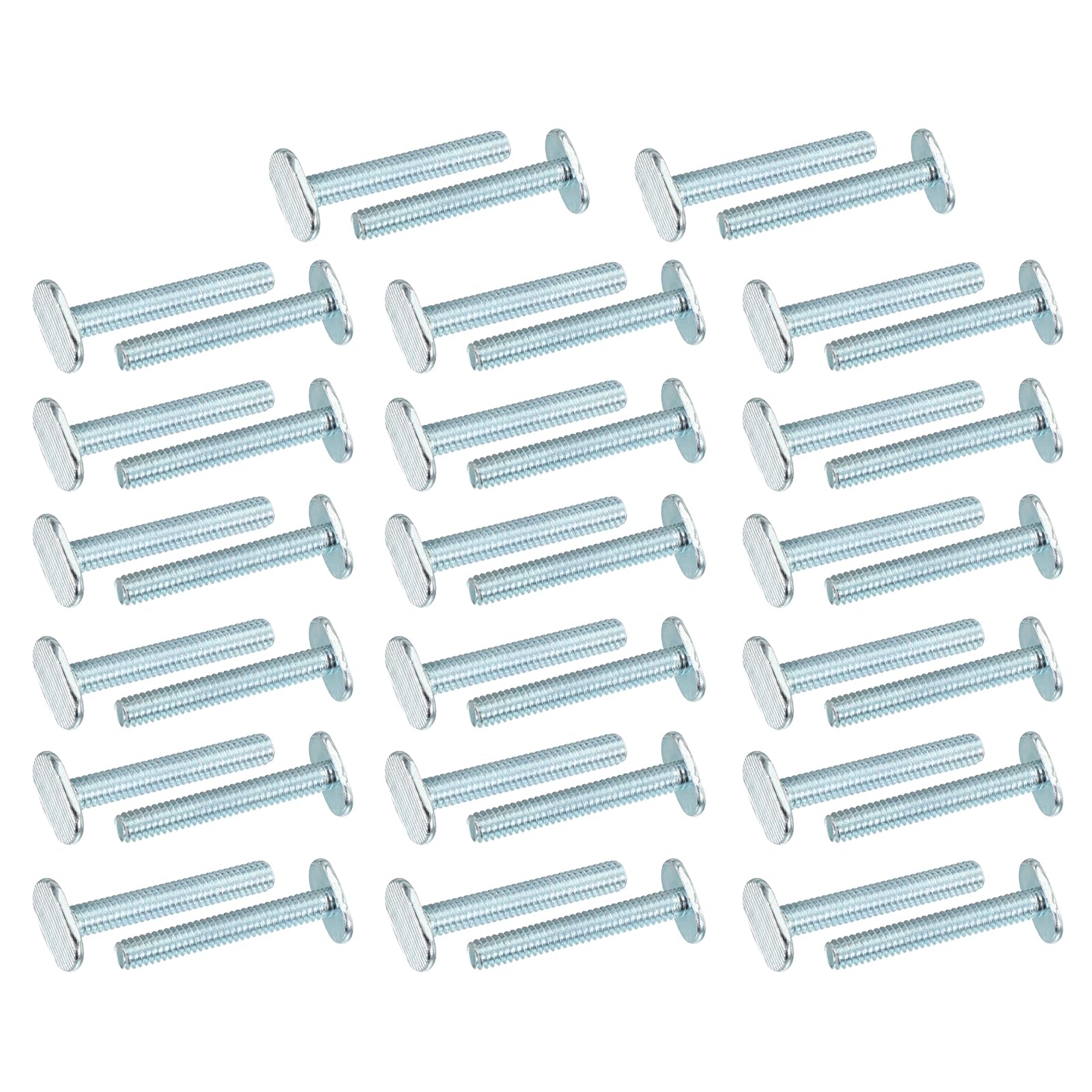 PATIKIL 1/4"-20 t Track Bolts, 40 Pack 1-3/4 Inch T-Slot Bolts Kayak Rail Bolt Accessories for Universal t Track Woodworking Jigs and Fixtures, Silver