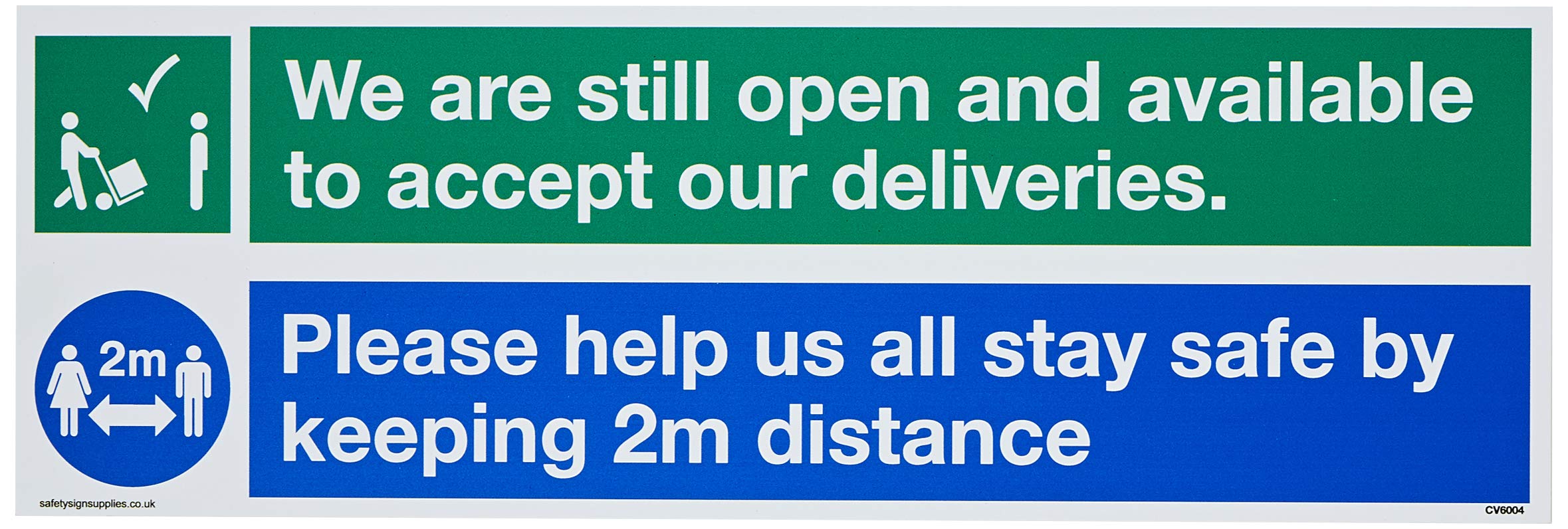 We are still open and available to accept our deliveries. Please help us all stay safe by keeping 2m