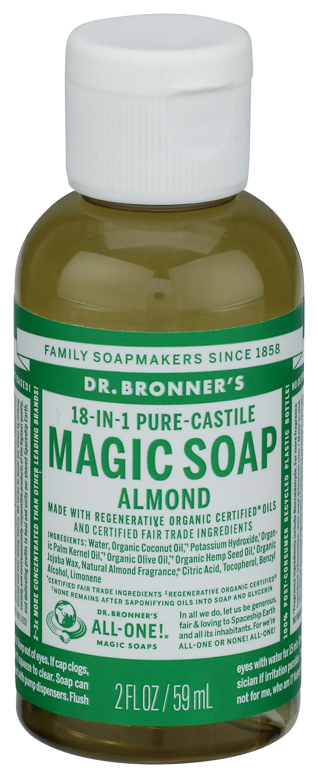 Dr. Bronner's Organic Almond Pure-Castile Liquid Soap