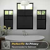rabbitgoo Blackout Window Film Grid Design Privacy 60x200 cm view 9