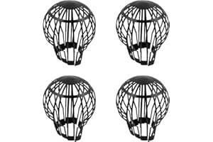 KoiLykke Downspout Filter X, 2/4/6 Pack, Plastic Gutter Debris Guard, Black, 12.5 x 14.5 cm, Prevents Leaves for Dirt Clogs i