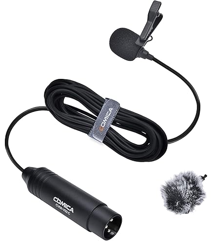 Amazon.com: comica XLR Lavalier Condenser Microphone,CVM-V02O