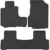 Kazoner Floor Mats Compatible with 2007-2011 Honda CR-V, Custom Fit All Weather Honda CR-V Car Mats, Latex Heavy Duty Floor Liners Black 3-pc Set, 2008 2009 2010