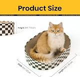 Conlun Cat Scratching Board 2 in 1 Oval Cardboard Lounge Bed Medium view 7