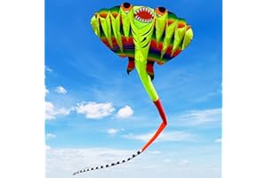 SQLWYLAT 41ft Stingray Kite for Adults and Kids Large & Beach Kite with Reel, Giant Kite Toys for Boys Girls Family Games and Activities, for Outdoor Fun