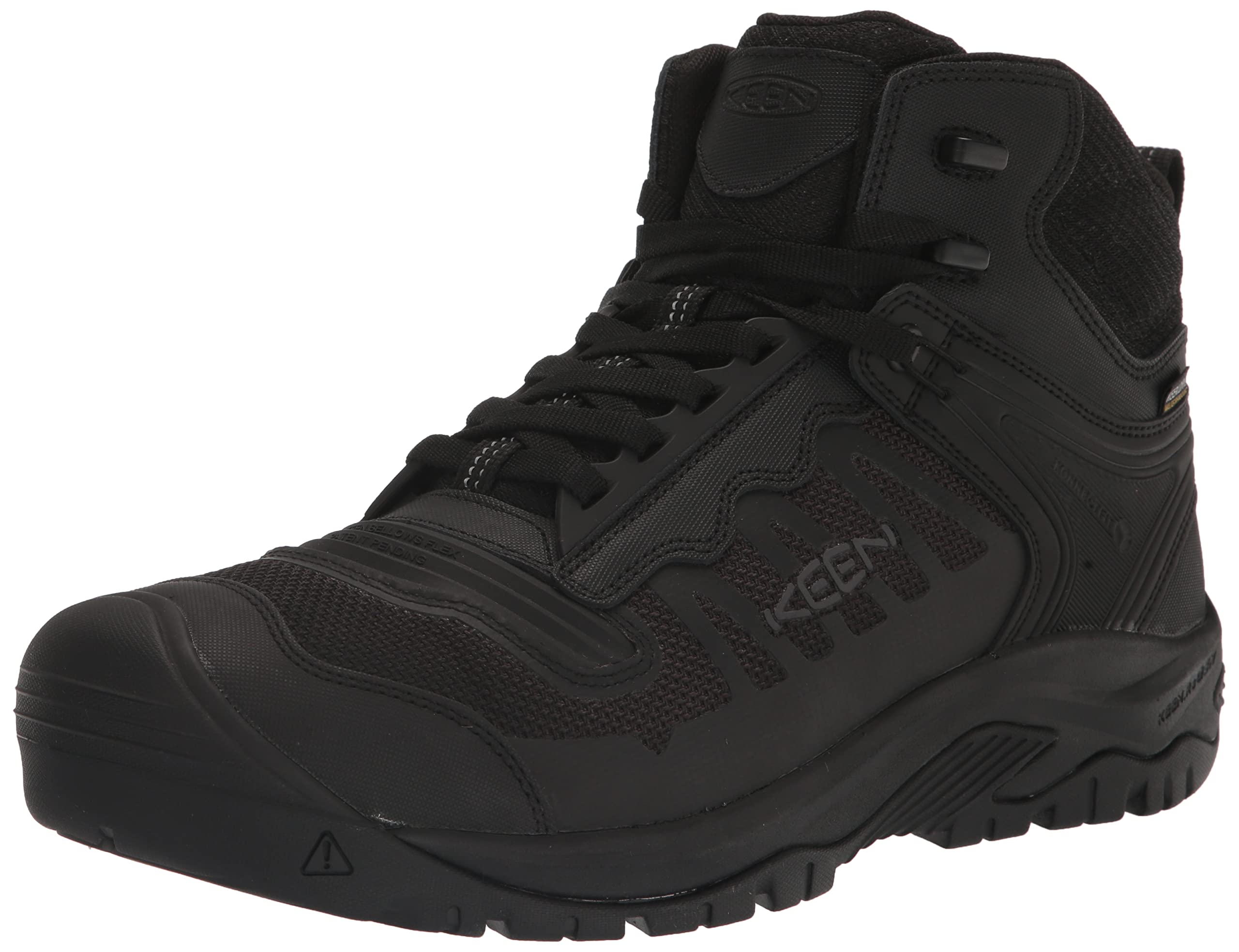 Photo 1 of KEEN Utility Men's Reno Mid Height Soft Toe Flexible Waterproof Athletic Work Boots, Black/Black, 8.5 Wide