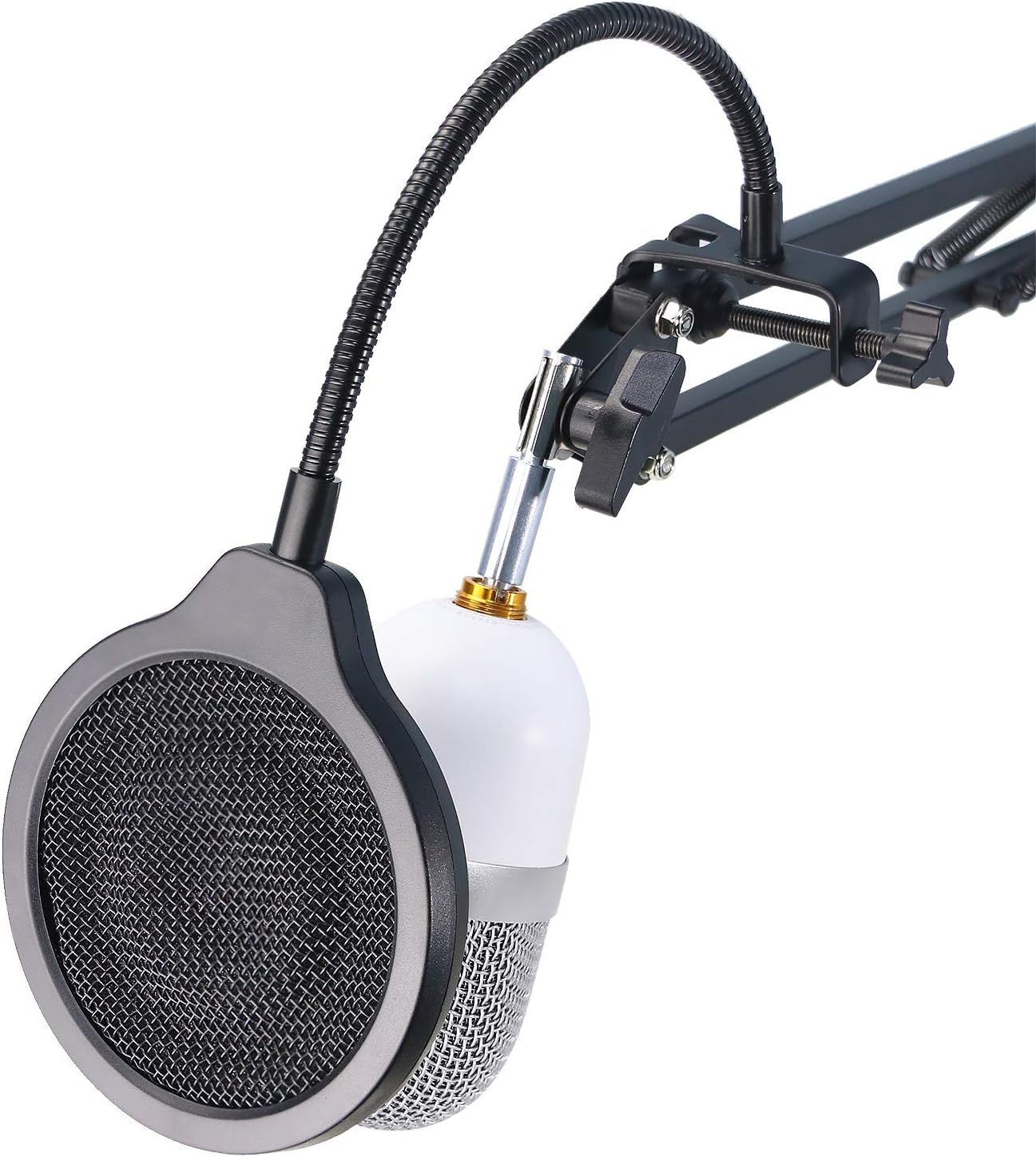 Razer Seiren Mini Pop Filter - 4 Inch 3 Layers Windscreen with Flexible 360° Clip Suitable for Razer Seiren Mini Mic by YOUSHARES - Image 4