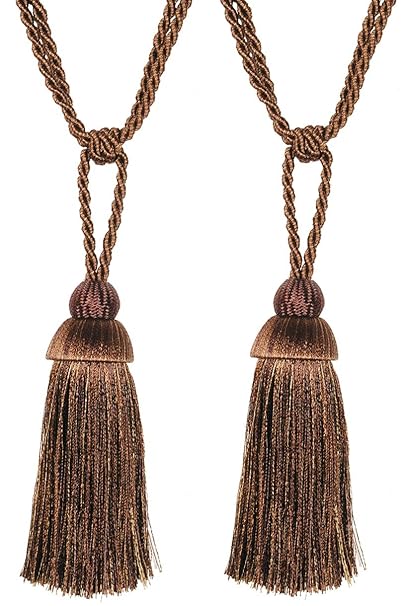 Deco Essential 5(L) x 1.5(W) Tieback (Set of 2) Geet Chocolate/Brown/Moss