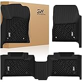 3W Floor Mats Compatible for Jeep Grand Cherokee 2013-2015 (Non L) TPE All Weather Custom Fit Floor Liner 1st and 2nd Row Full Set Car Mats, Black