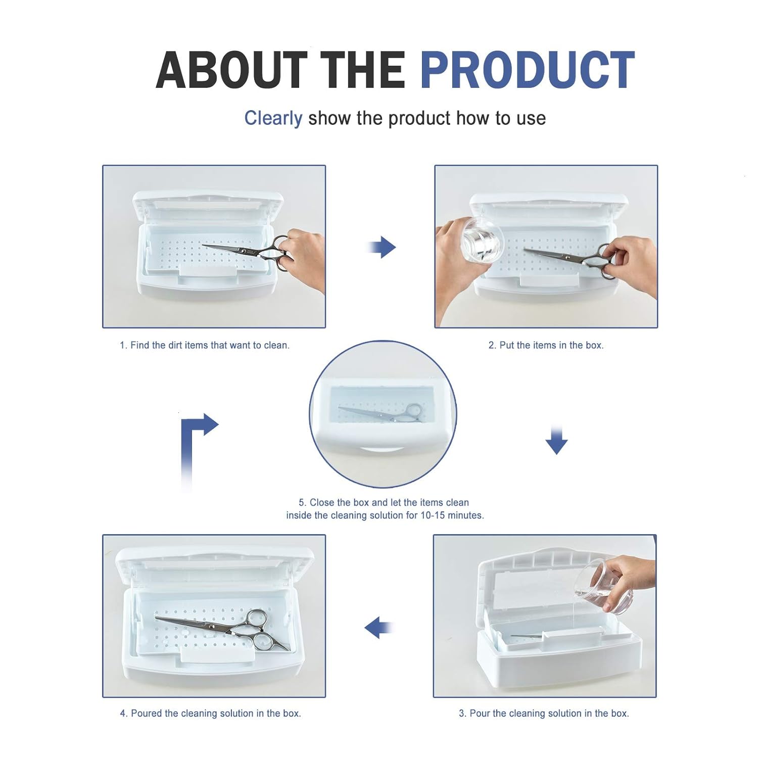 Timoo Nail Art Tool, Plastic Clean Sterilizer Box Storage Organizer for Nail, Tweezers, Hair Salon, Spa & Cutter Manicure Equipment (1 Pcs) : Beauty