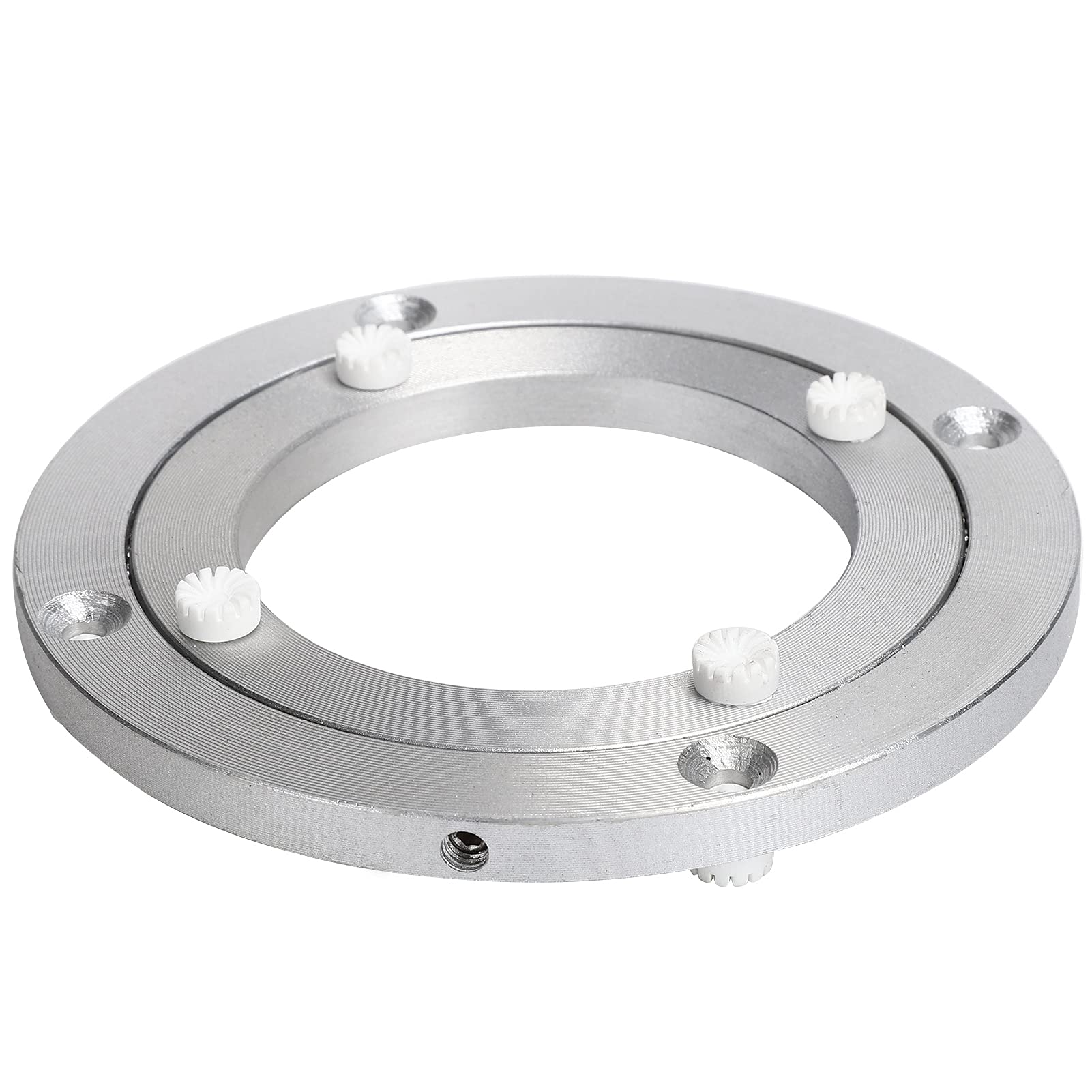 Dining Table Turntable Aluminium Alloy Round Silent Dining Table Turntable Plate Display Rack Cabinet Base Turntable Plate(5.5in)