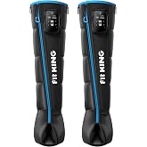 FIT KING Cordless Air Compression Boots Recovery System Leg Massager Medium | All-in-One Cordless Design, Athlete-Grade Recovery, Smart Sync Tech, 5-Overlapping Boots, 50-150 mmHg, Dual Battery System
