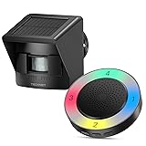 TECKNET Solar Wireless Driveway Alarm with 2600FT