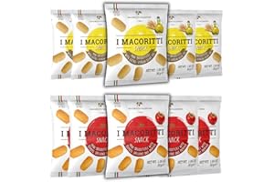 I Macoritti Mini Grissini Breadsticks, Authentic Classic Extra Virgin Olive Oil and Tomato Oregano and Paprika Flavor Italian Bread Sticks, (5 bags of each)