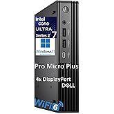 Dell Pro Micro Plus Desktop Computers (Next Gen OptiPlex 7000 MFF) Mini AI PC, Intel 20-Core Ultra 7 265, 32GB DDR5 RAM, 1TB PCIe SSD, WiFi 6, Bluetooth, 4 DisplayPort + 2 Type-C, Windows 11 Pro