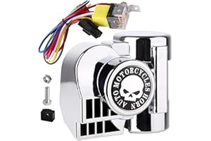 CENZHIWEN Air horn for trucks, the 12V 150db super speaker car horns with wiring harness, and is applicable to any 12V vehicle, truck, motorcycle (silvery)