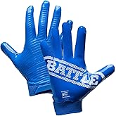 Battle Sports Doom 1.0 Wide Receiver Football Gloves, Ultra Stick Adult & Youth Gloves