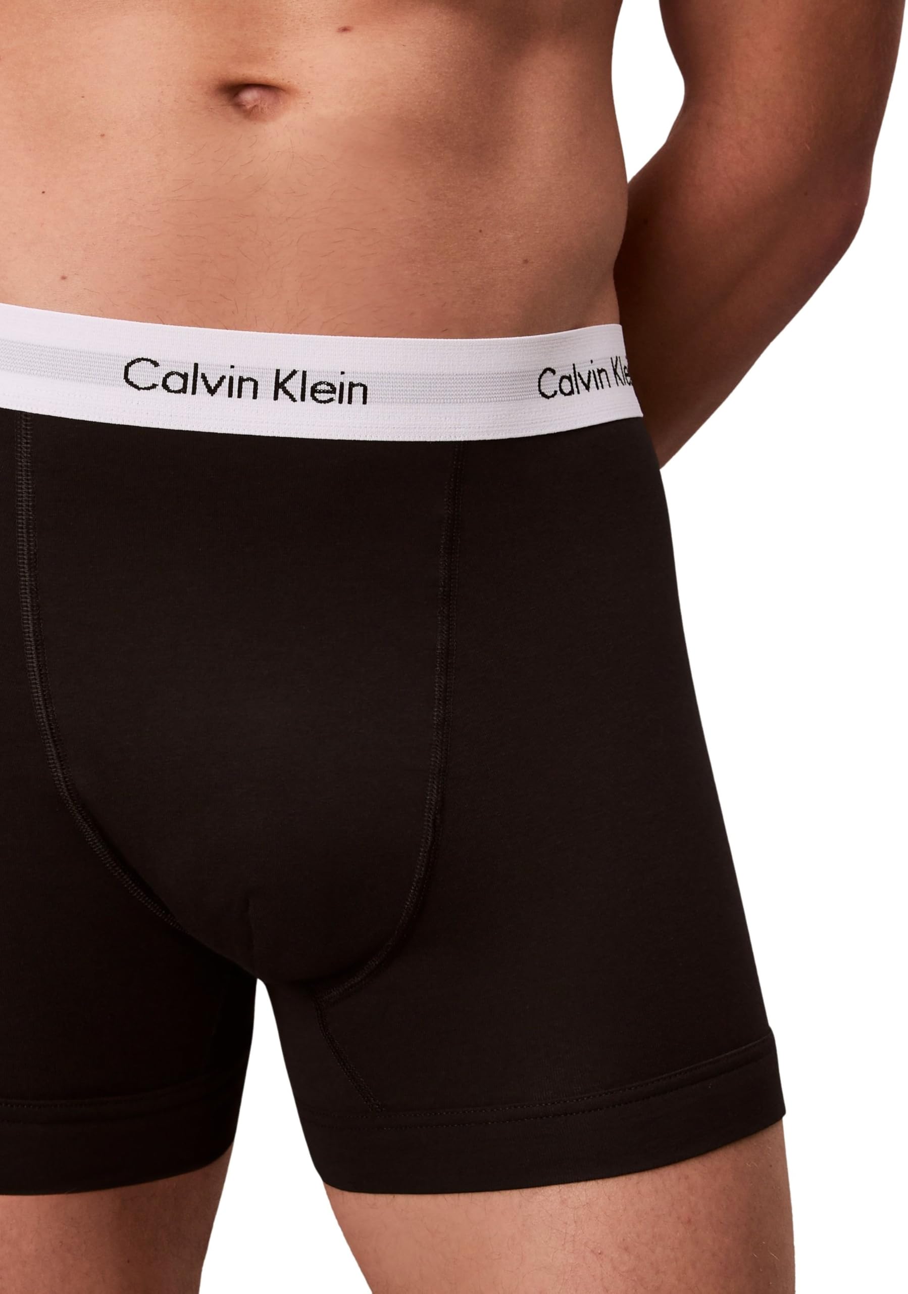 Calvin Klein Herren Boxershorts Low Rise TRUNK, 3er Pack U2664G, Ohne Eingriff, Mehrfarbig ( Schwarz (001 Black) ) - Large 3