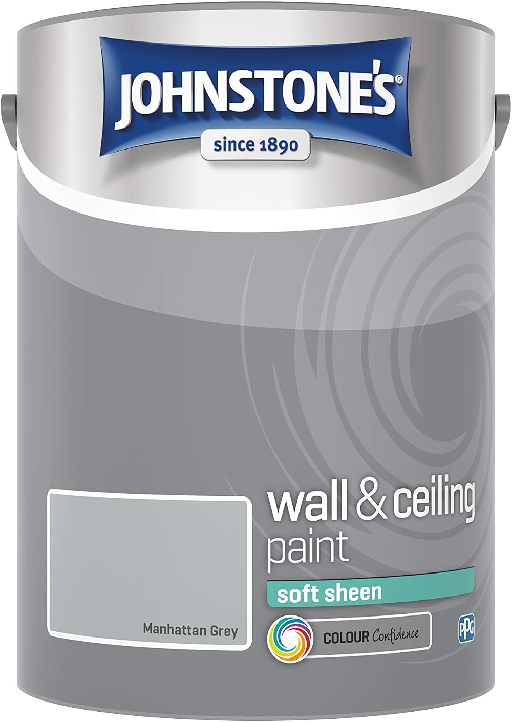Johnstone's Wall and Ceiling Soft Sheen Interior Paint Manhattan Grey 5 L
