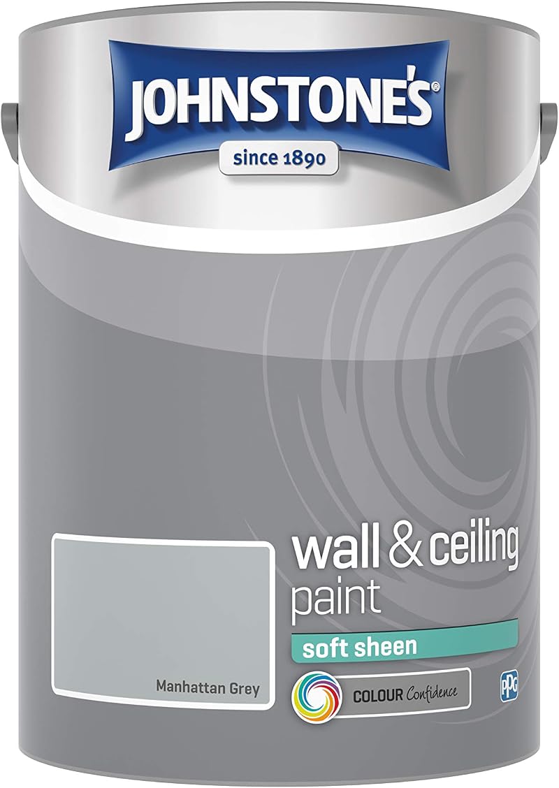 Johnstone's Wall and Ceiling Soft Sheen Interior Paint Manhattan Grey 5 L