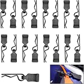 HobbyPark 50pcs Universal 1/16 1/18 SCX24 RC Body Clips with Pull Tabs Black RC Car R Pins Small for Traxxas TRX4M RC Vehicles Truck Buggy Shell Replacement Parts