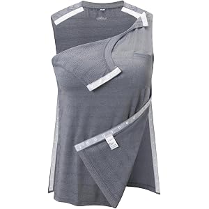 HORSSLE Unisex Post Shoulder Surgery Tank Top – Snap-Access Tear Away for Rotator Cuff Recovery, Soft Chemo Sleeveless Shirt