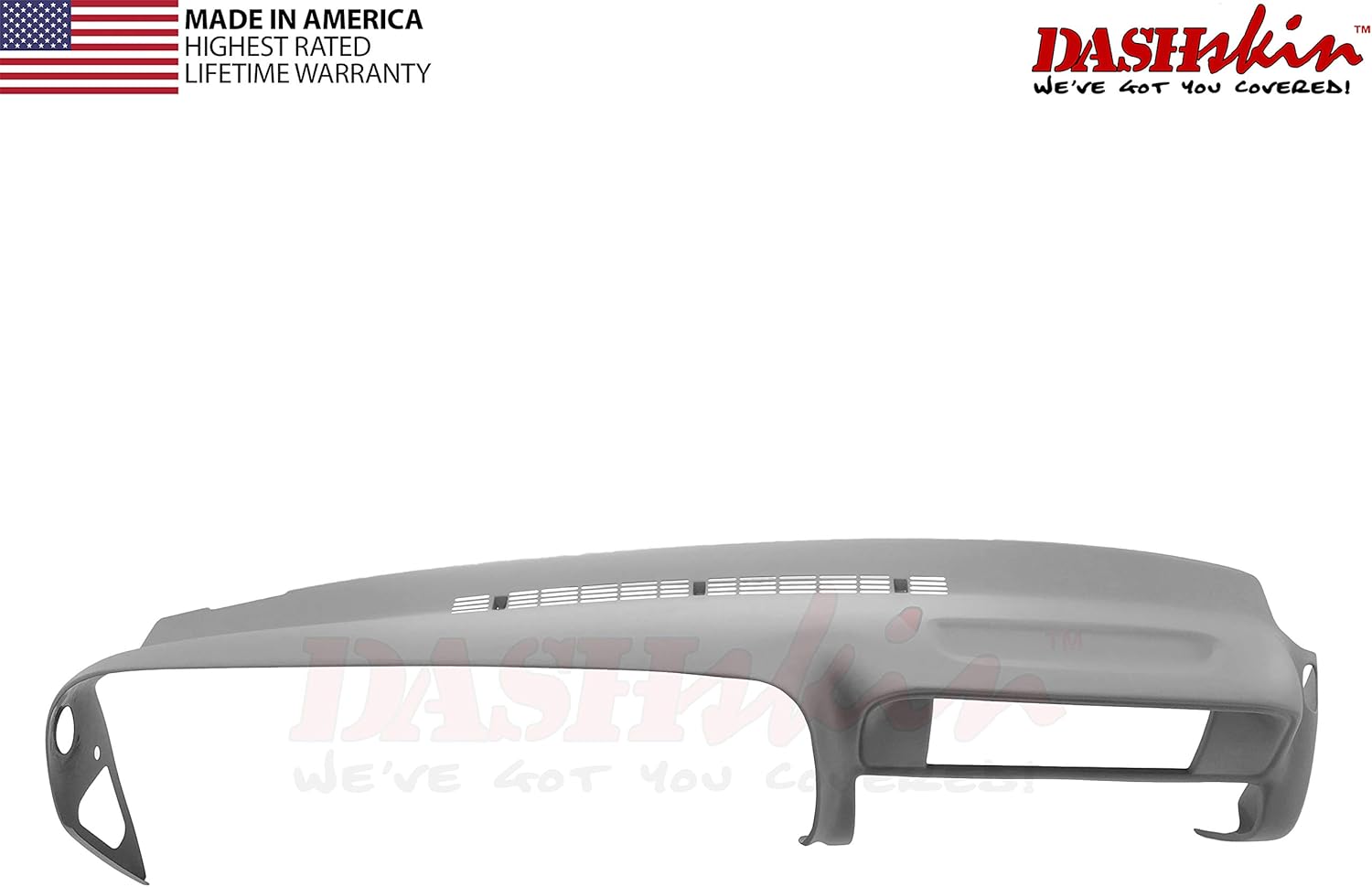 DashSkin Molded Dash Cover Compatible with 97-00 GM SUVs and Pickups in Medium Grey (USA Made)