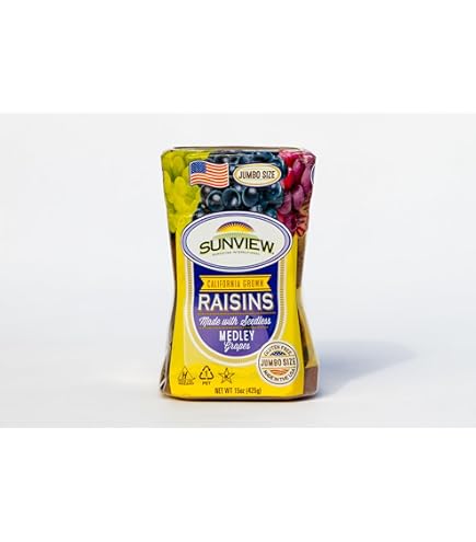 Amazon.com: Sunview Jumbo Black Raisins 3-15oz Canisters : Grocery