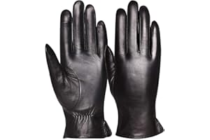 Womens Leather Gloves Winter Driving Gloves